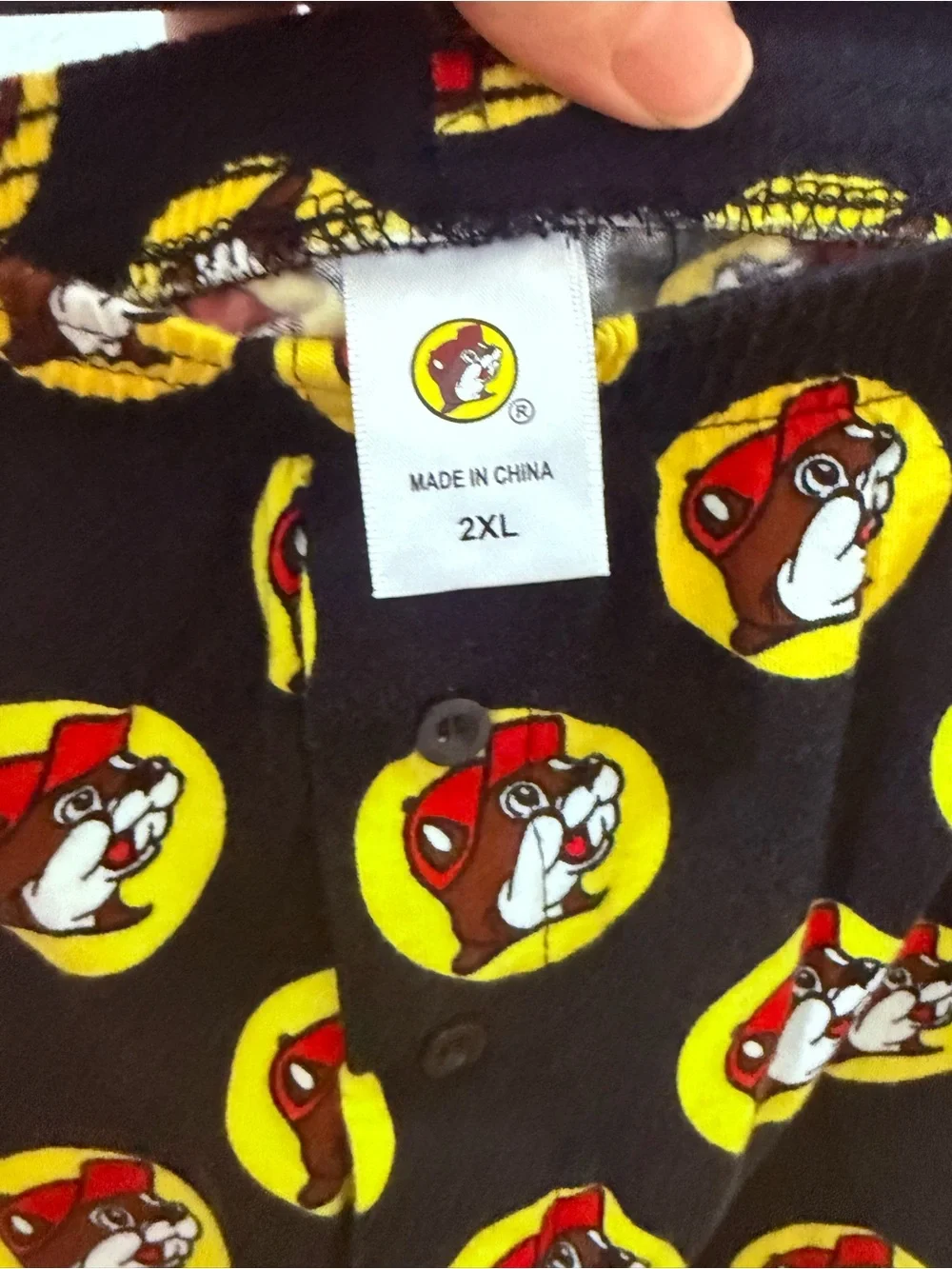 Black Boxer Shorts with Yellow & Red Character Print